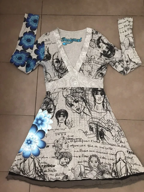 Robe Desigual Taille M/38 - Multicouleur, En Coton - Longueur 89 Cm - Occasion Très Bon état