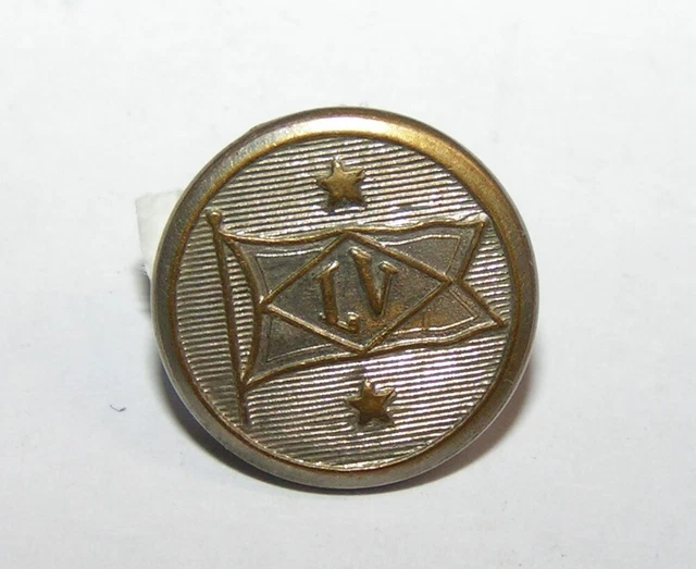 Vintage Original Lehigh Valley Railroad Brass Uniform Button by Superior Quality