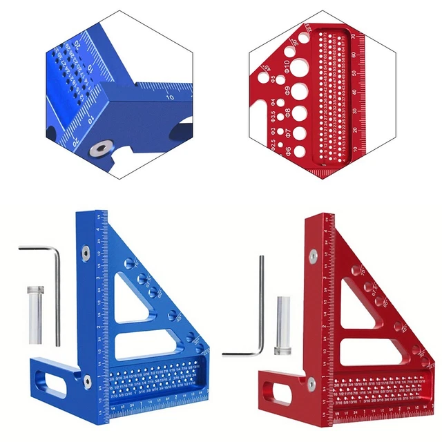 TRIANGULAR MITER RULER with Preset Angles for Precision Woodworking ...