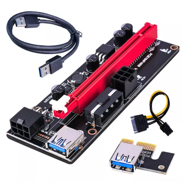 USB 3.0 PCI-E Riser Card PCIe 1x to 16x Extension Data Cable for Bitcoin Mining