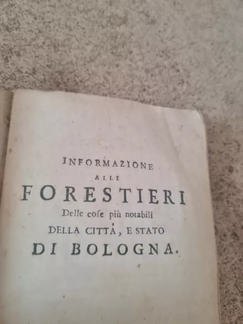 Informazione Alli Forestieri della cita di Bologna (carte) 1773 2