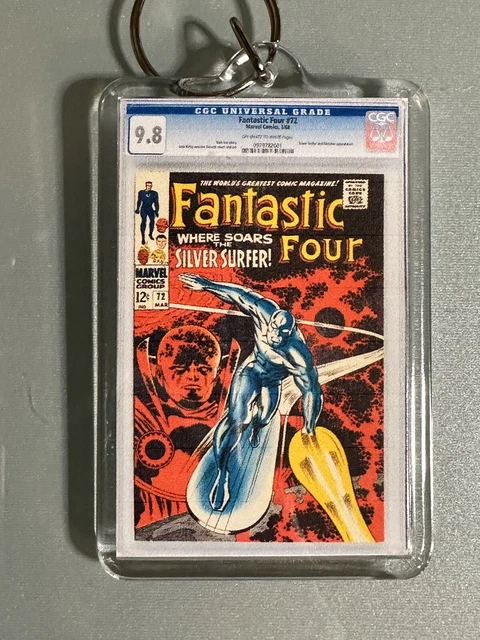 Fantastic Four #72 - Silver Surfer - CGC Homage - Mini Slab - Key Issue Keychain