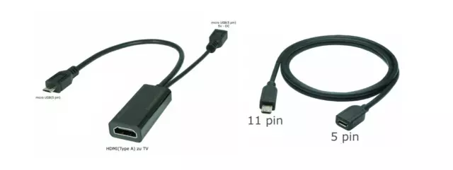 Adaptateur MHL Micro USB 5pin Vers HDMI