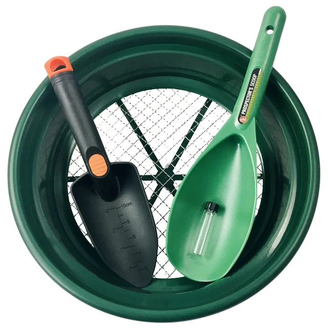 ASR Outdoor 11-Piece Gold Panning Kit With Classifier Screens – Prospecting Equipment