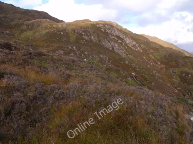 Photo 12x8 Heathery perch high above Caolas Mor by Applecross Rubha na h-U c2011