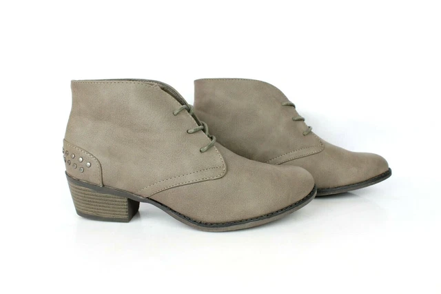 Bottines LIGNE A SUIVRE Cuir synthétique Gris taupe T 39 / UK 5.5 trés bon état 2