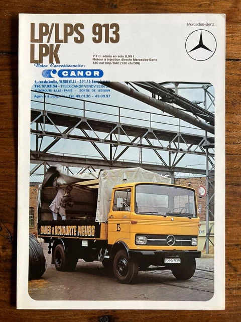 BROCHURE MERCEDES BENZ Juillet 1975 - Camions LP LPK LPS 913 - Prospekt ...