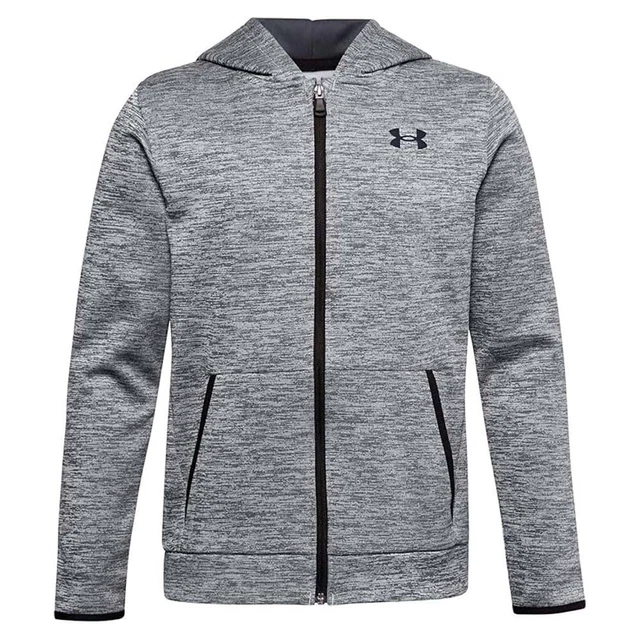 Felpa con cappuccio Under Armour bambini cerniera intera pile grigio/nero