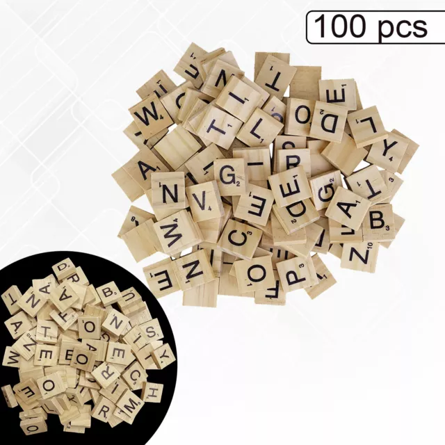 Scrabble Lettres En bois Tuiles de Scrabble 200 X Briques de Scrabble  Alphabet Jeu de société