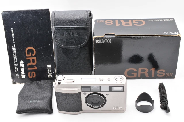 [Exc+5 in Box] Ricoh GR1s QD Silver Point & Shoot 35mm Film Camera From JAPAN