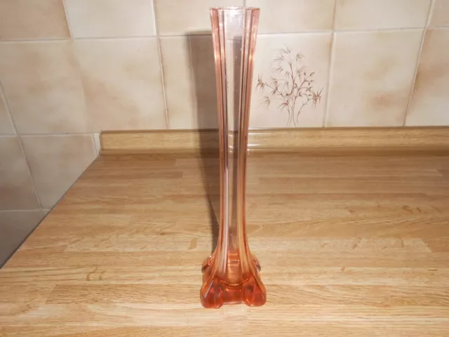 1 Art Deco Rosalin Glas Vase um 1930/40er Jahre siehe Fotos !