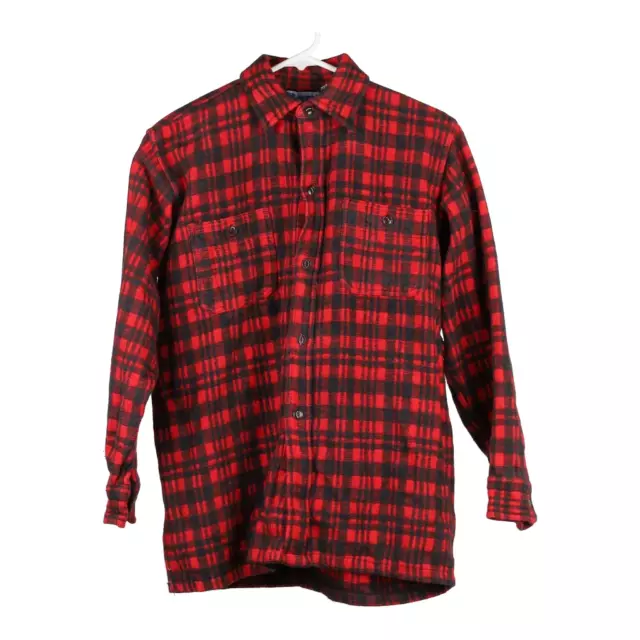 Kp Checked Flannel Shirt - Small Red Cotton