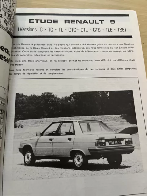 Revue  technique automobile RENAULT 9 1.1 1.4 C TC TL GTC GTL  GTS TLE TSE 3