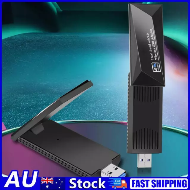 AU USB WiFi Adapter USB 3.0 Dual Band 2.4/5GHz Wireless Wi-Fi Dongle for PC/Lapt