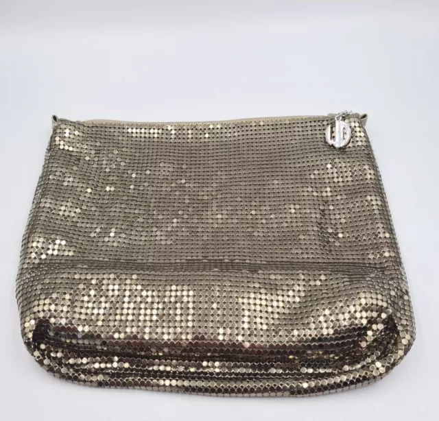 Vintage Whiting & Davis Mesh Glomesh Clutch Purse Bag Dark Silver / Bronze