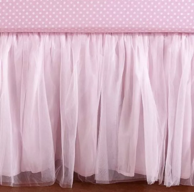 Falda de cuna de tul rosa Pottery Barn Kids