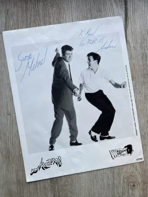 George Michael - Signed Photo - Wham Autograph Signature with photographs