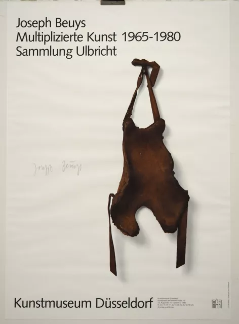 Joseph Beuys "Multiplizierte Kunst" handsigniertes Ausstellungsplakat