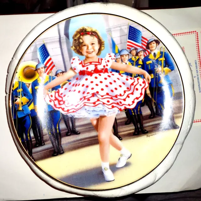 Shirley Temple Plate "Stand Up and Cheer" Danbury Mint Limited Edition w/COA