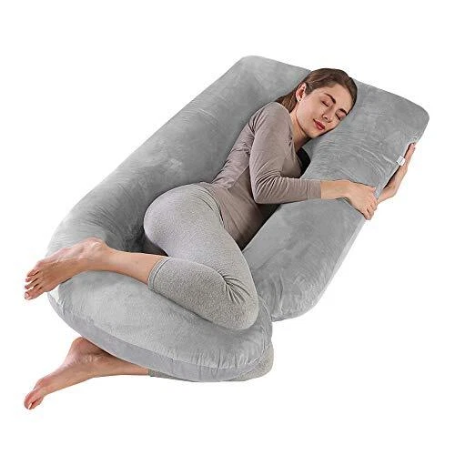 Pregnancy Pillow, J Shaped Full Body Pillow 57", Maternity Pillow Support for...