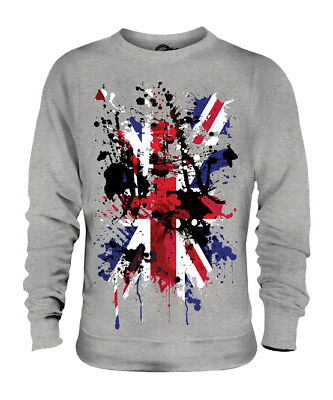 Union Jack Abstract Print Unisex Sweater Great Britain Flag Uk United Kingdom