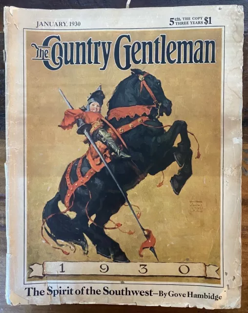 Vintage The Country Gentleman Magazine January 1930