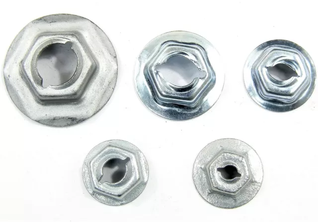 GM Thread Cutting PAL Nuts- Fits 1/8" to 5/16" Studs- 125pcs (25ea)- #046