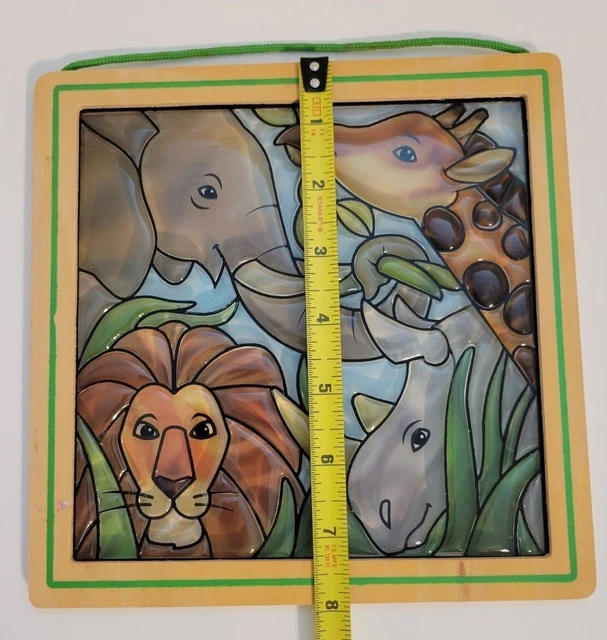 Stained Glass Style Jungle Animal Sun Catcher Window/Wall Hanging Art Decor 3
