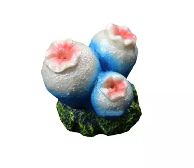 Aquarium Decor Air Bubble Stone Blue Coral  Oxygen Pump Resin Craft