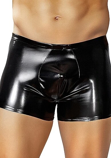 Pantaloni boxer in onice liquido nero S - XL designer pantaloni sexy eleganti e caldi neri