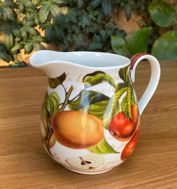 Milk Jug Fine China Fruit Garden Water Juice