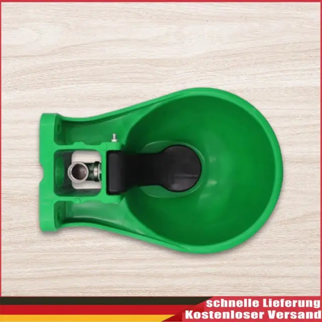 Automatic Cattle Drinker Plastic Drinking Bowl Livestock Supplies (Green)