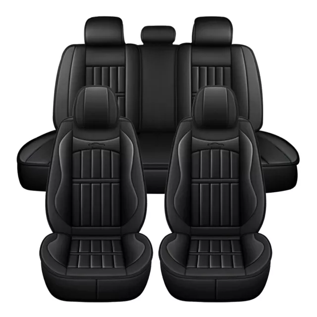 For Nissan Navara Qashqai Juke Deluxe PU Leather Full Set Seat Covers Cushions