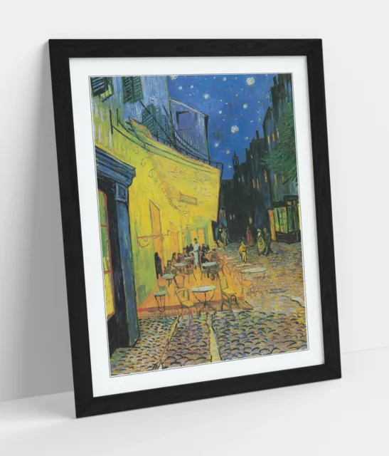 Van Gogh Cafe Terrace At Night -Street Art Framed Poster Picture Print Artwork