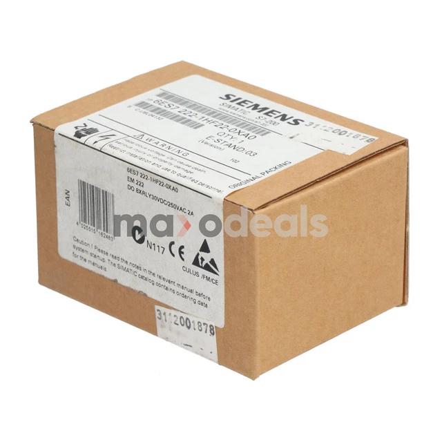 Siemens 6ES7222-1HF22-0XA0 SIMATIC S7-200, Digital Output EM 222 New NFP Sealed