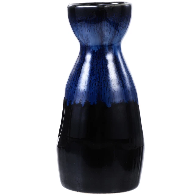 Sake Ware in ceramica, dipinto rosso, motivo floreale, set di 7