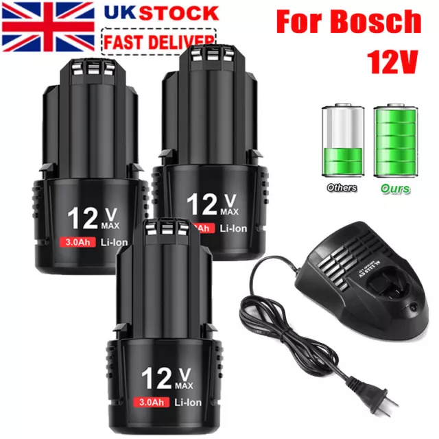 For Bosch Battery Professional GBA 12V  BAT411 Li-ion GSR GDR GSA 10.8V /Charger