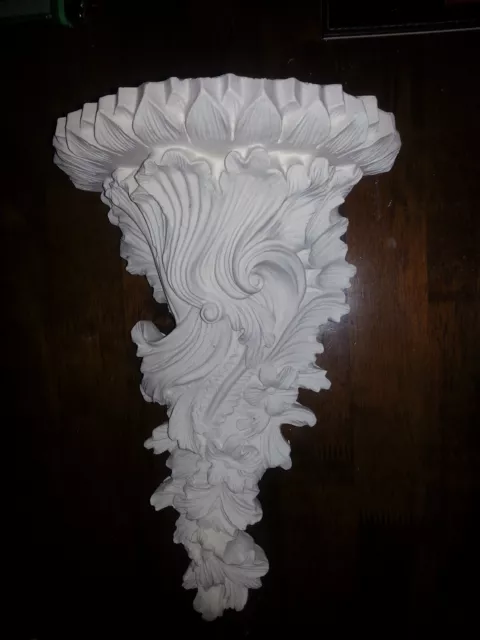 1 Architectural flower ornate plaster corbel bracket shelf wall decor plaque new