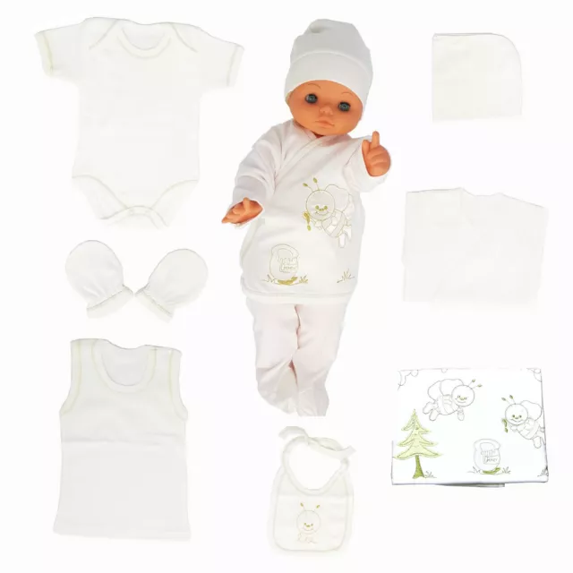 Neugeborenen Baby Kleidung Set Unisex Geschenkset Erstausstattung 10 Teilig