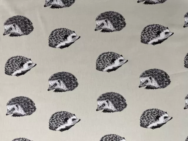 Hedgehog  Stone /Grey Cotton Curtain roman Blind Upholstery Fabric