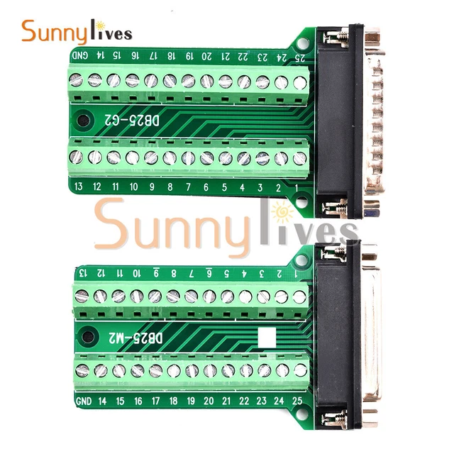 DB25 TERMINAL 25PIN Male/female Connector Signal Module Riveting ...