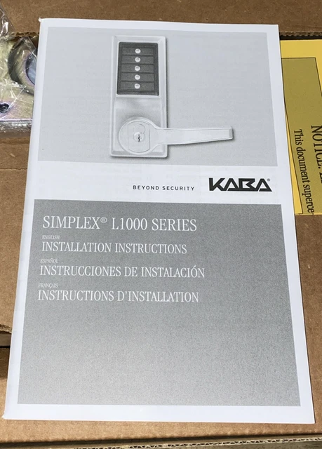 Simplex Key System SIMPLEX DORMAKABA LL-1021-B-26D-41 Push Button Lock,Entry,Key Override ...
