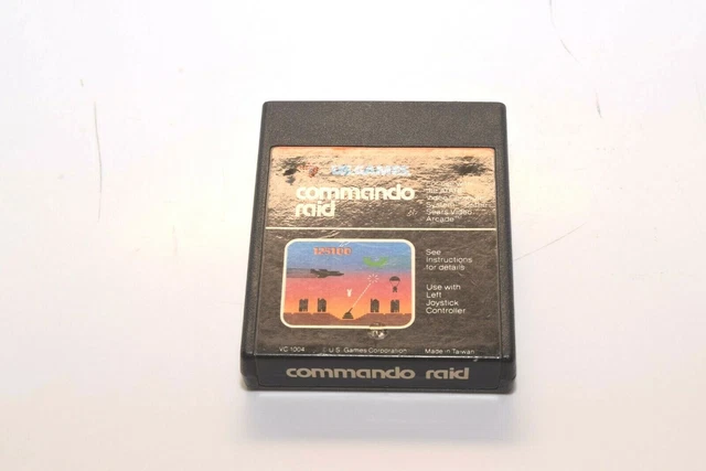 Commando Raid By Us Games. Atari 2600 Game Cartridge. Tested And Working.
