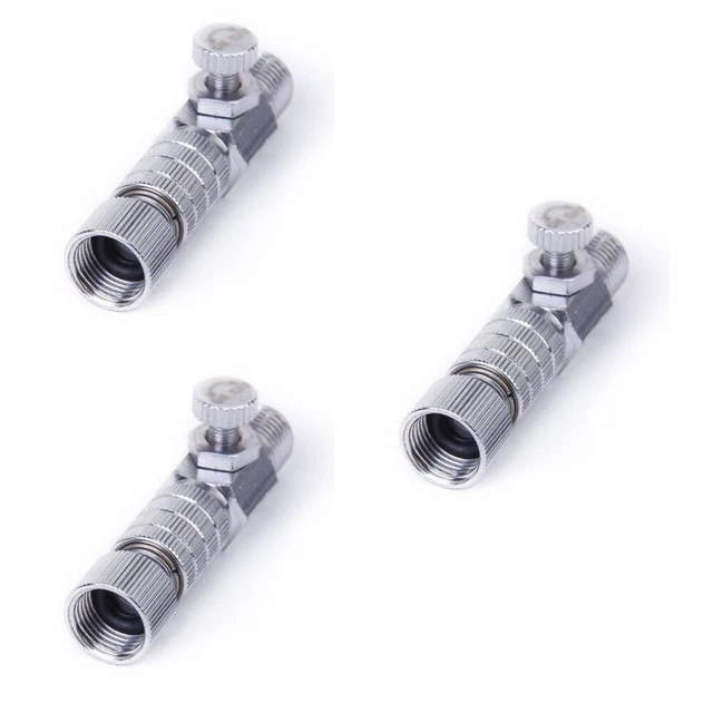 3 piezas Airbrush Koppler Air Flow Control Spray Joint Koppler Release para el hogar