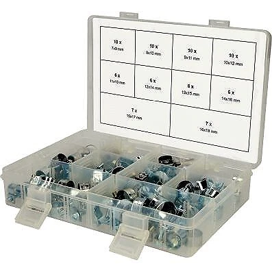Assortimento KS TOOLS mini morsetti tubolari, Ø 7-18 mm, 78 pezzi