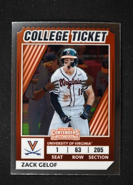 2022 Elite Extra Edition College Tickets Optic #CTO-32 Zack Gelof