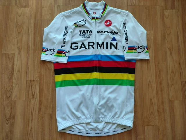 Thor Hushovd Garmin Cervélo team UCI World Champion jersey 2010 Size: S NEW! Thor Hushovd Garmin Cervélo team UCI World Champion jersey 2010 Size: S NEW!