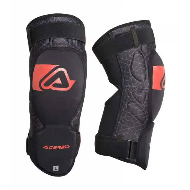 Acerbis Adults Soft 3.0 Knee Guards Motocross Mountainbike Enduro Mx Black Red