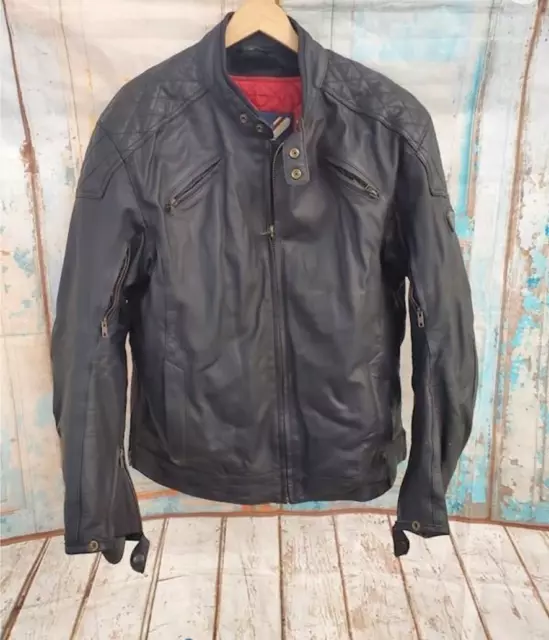 Triumph "Ace Cafe" armored leather motorcycle jacket - cafe racer