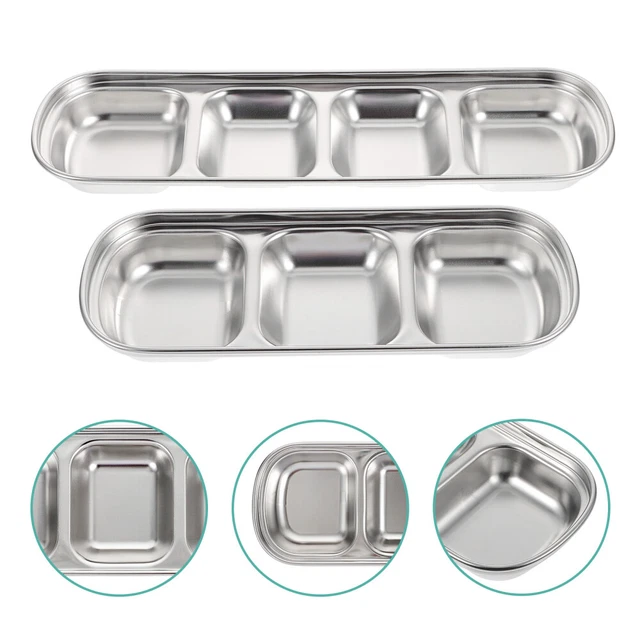 2 piezas compartimento de accesorios vajilla de acero inoxidable máquina expendedora automática para perros erizo